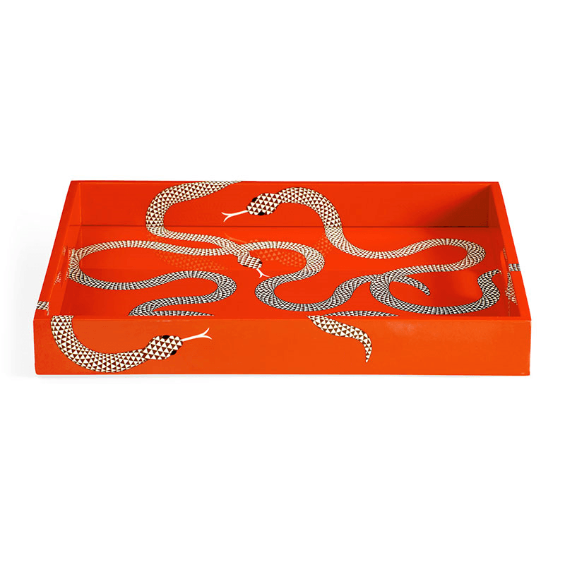 Eden Lacquer Tray, 43 x 35.5cm, Orange