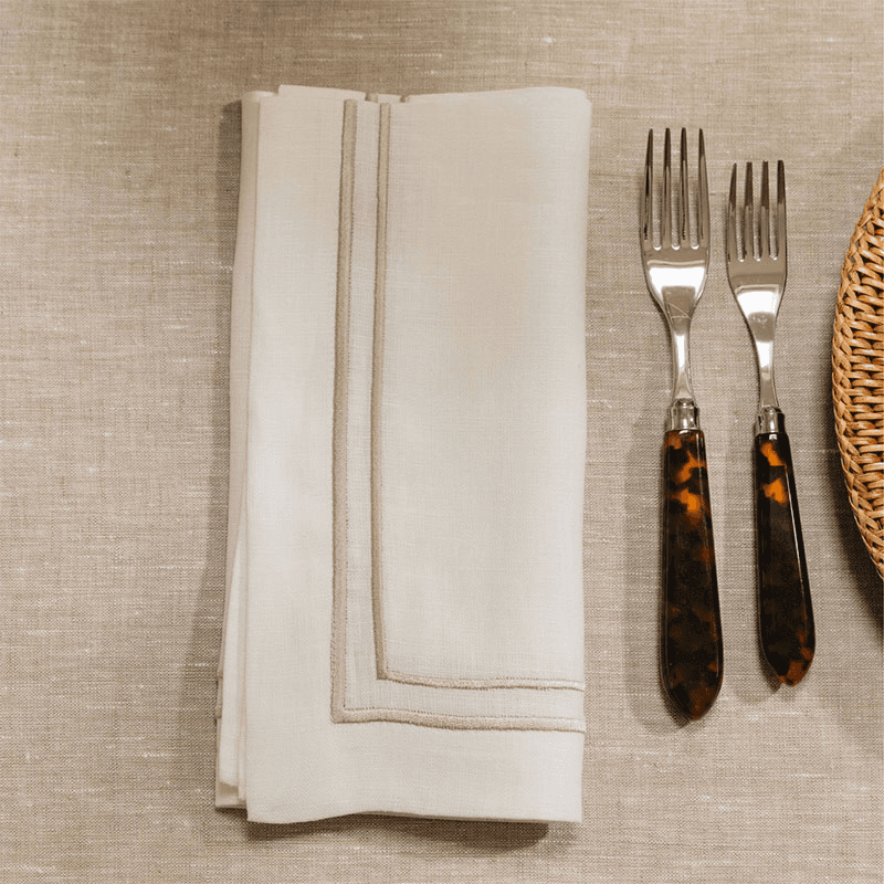Sophie Classic Two Cord Napkin, 50cm, Natural