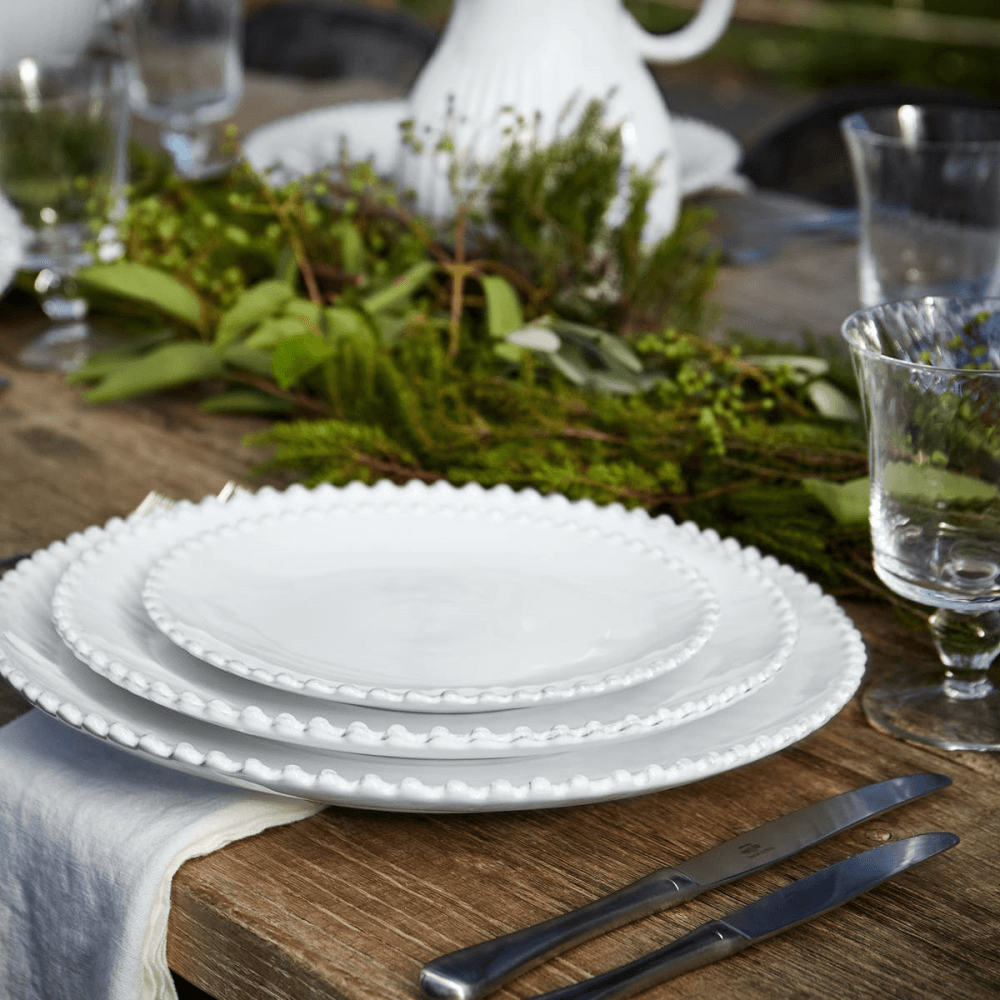 Pearl Charger Plate, 33cm, White