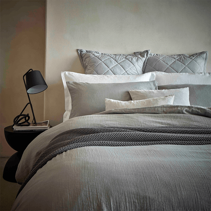 Organic Retreat Fitted Sheet, Super King, Soft Grey
