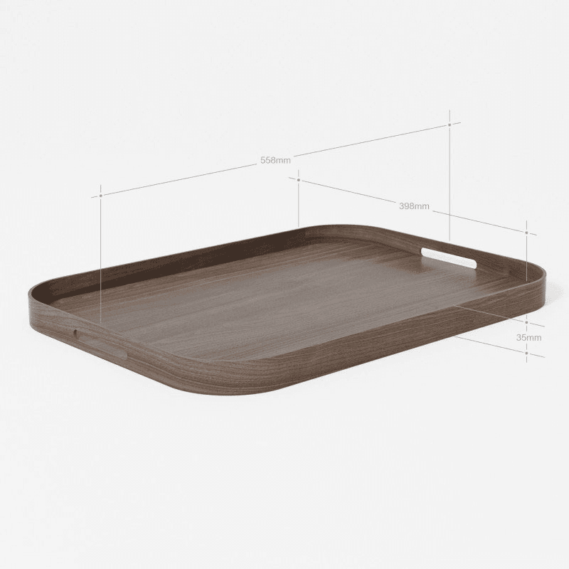Bellhop 558 Rectangular Tray, Walnut