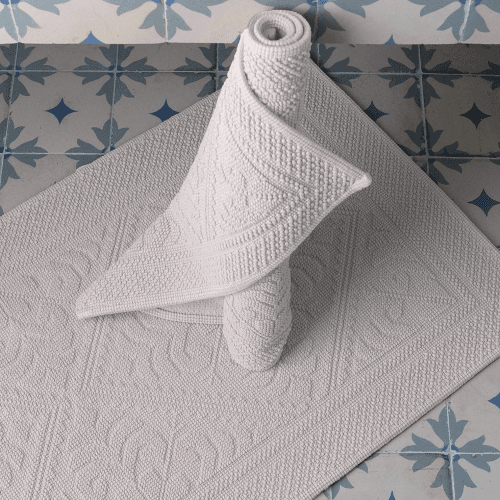 Image showing the Enzo Bath mat, 54 x 110cm, Snow product.