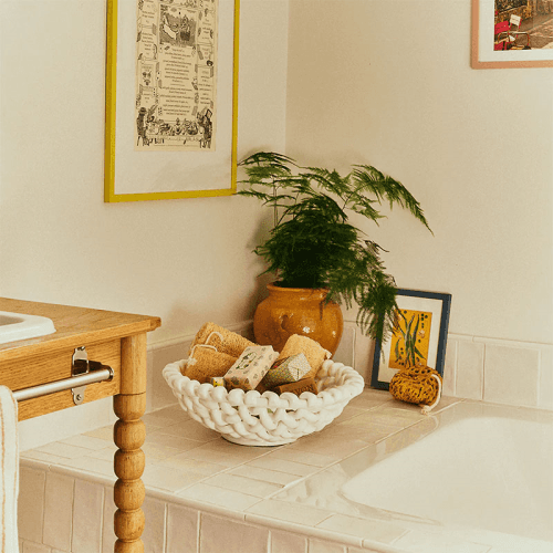 Image showing the Juicy Basketweave Bowl, D39cm, White product.