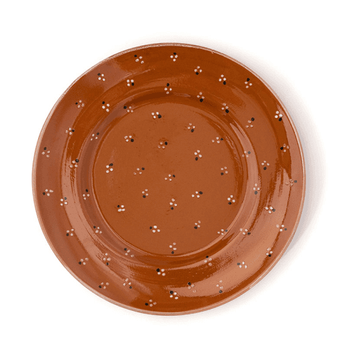 Image showing the Dotty Set of 4 Dinner Plates, D25cm, Terracotta product.