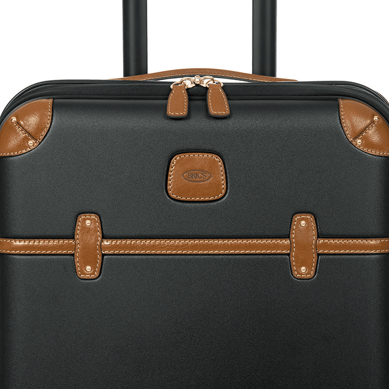 Bellagio Carry-On Suitcase with Front Pocket, H55 x L38 x W23/27cm, Black