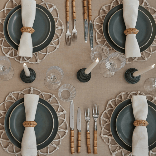 Image showing the Portofino Set of 4 Placemats, D32cm, White product.