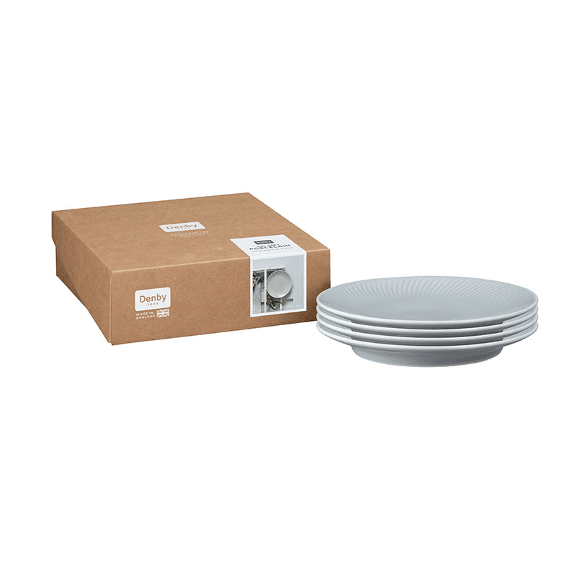 Arc Set of 4 Medium Plates, D23cm, Grey