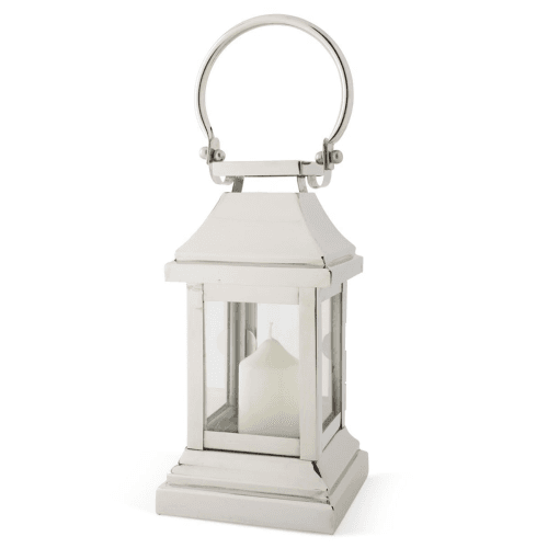Image showing the Station Lantern, H28 x W13 x D13cm, Clear/Silver product.