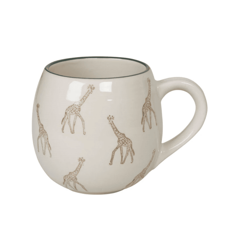 Giraffe Stoneware Mug, 500ml, Cream
