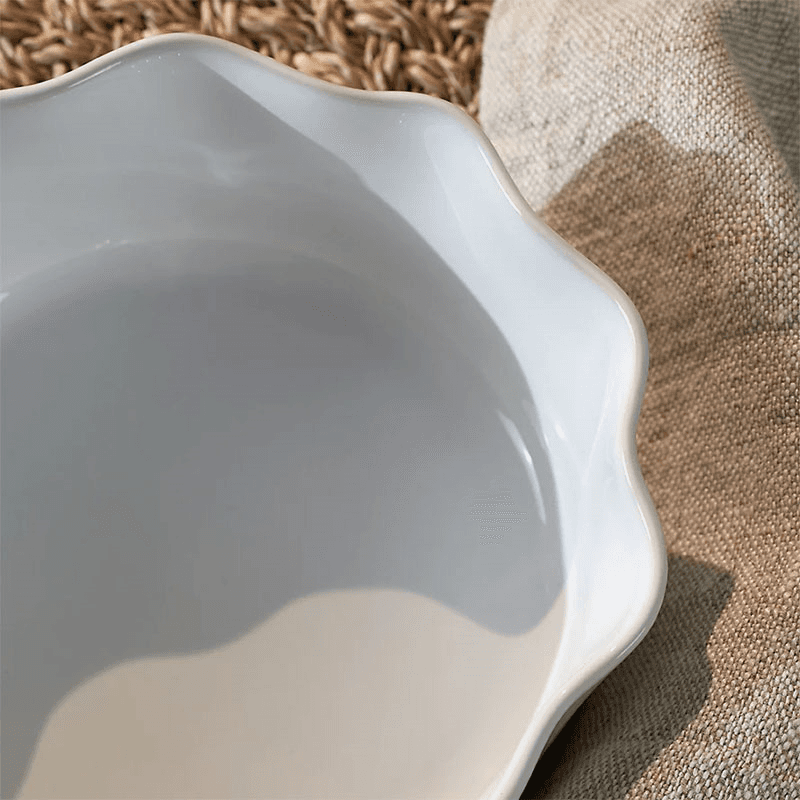 Portobello Pie Dish, D17cm, White