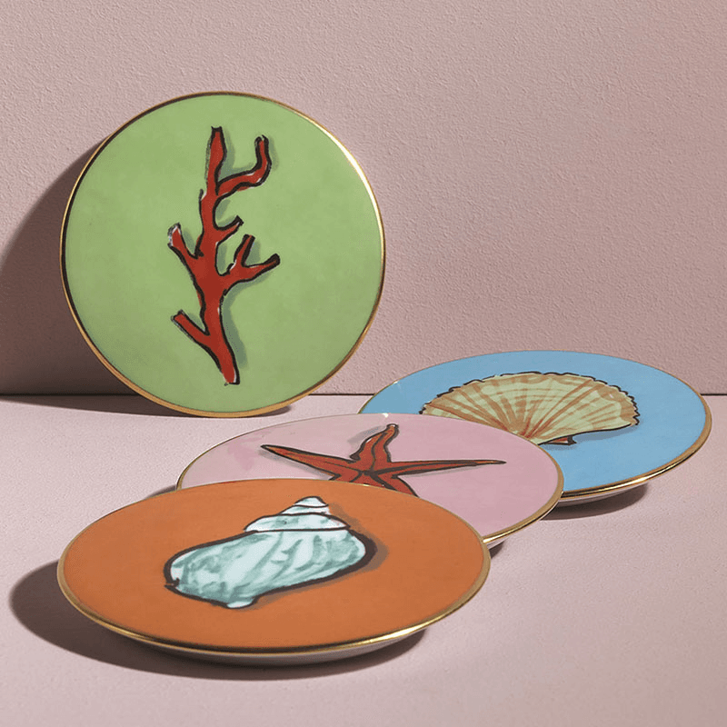 Il Viaggio Di Nettuno Set of 4 Coasters, D10cm, Multi
