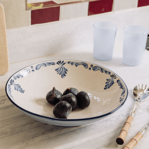Image showing the Eleanor Serving Bowl, Medium, Blue product.