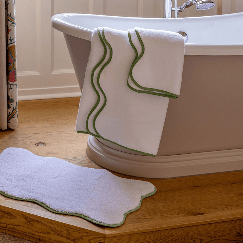 Amelia Scalloped Classic Towel Bundle, Asparagus