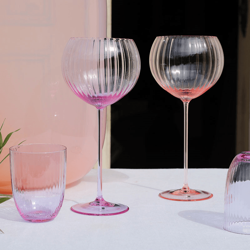 Lyon Set of 2 Red Wine Glasses, 580ml, Rosa