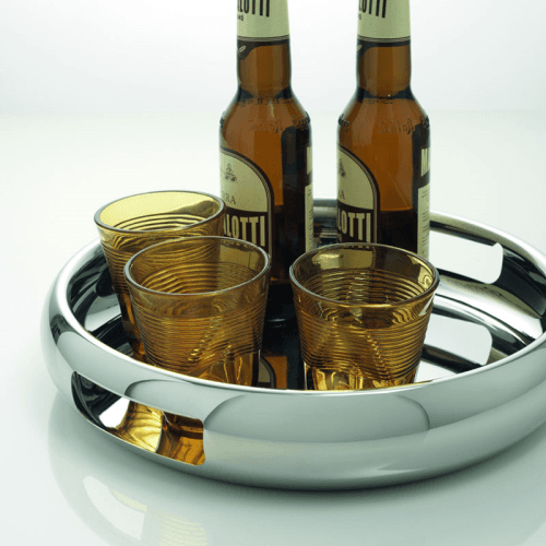 Image showing the Sphera Tray, D40cm, Silver Plated product.