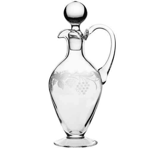 Image showing the Grapevine Handled Wine Decanter, 800ml, Clear product.