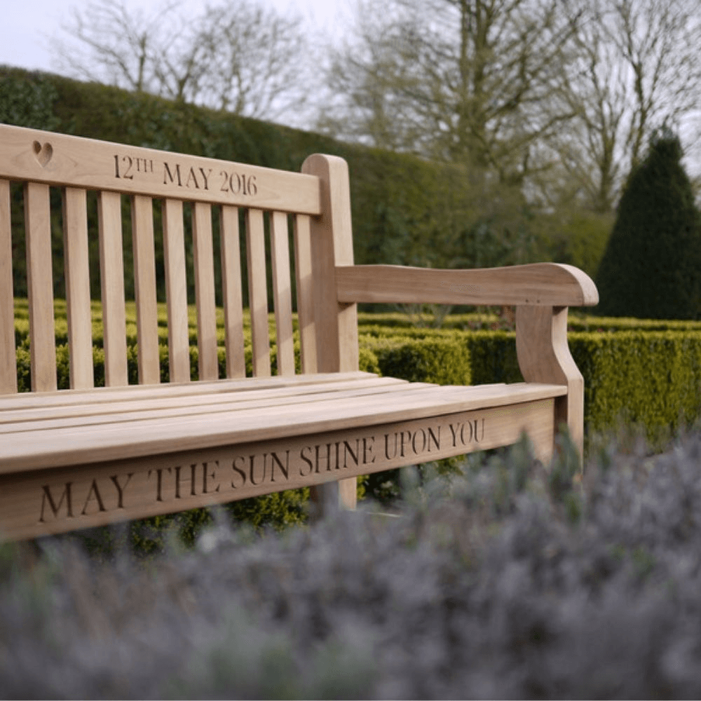 Parkland Bench, Engraved & Oiled, Teak, 3 Seater, Up to 60 letters