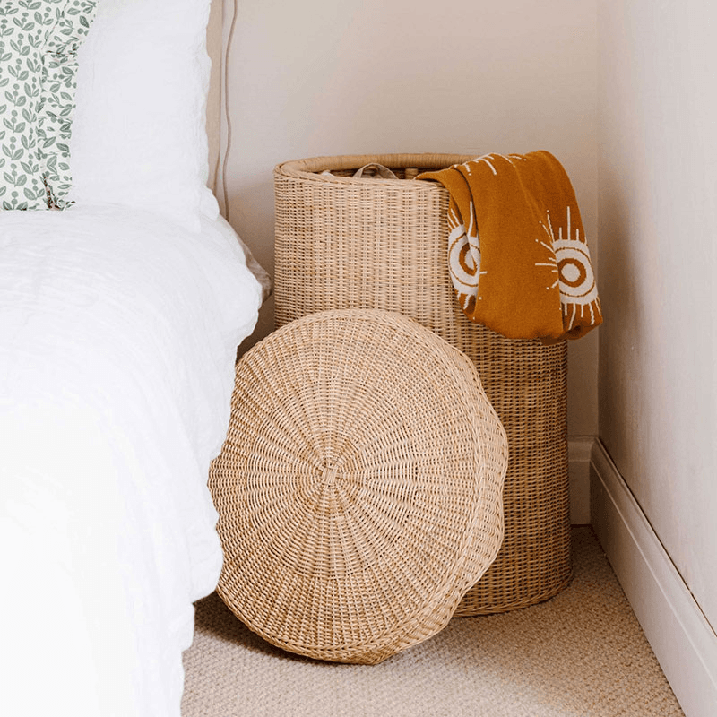 Amina Rattan Side Table, Natural