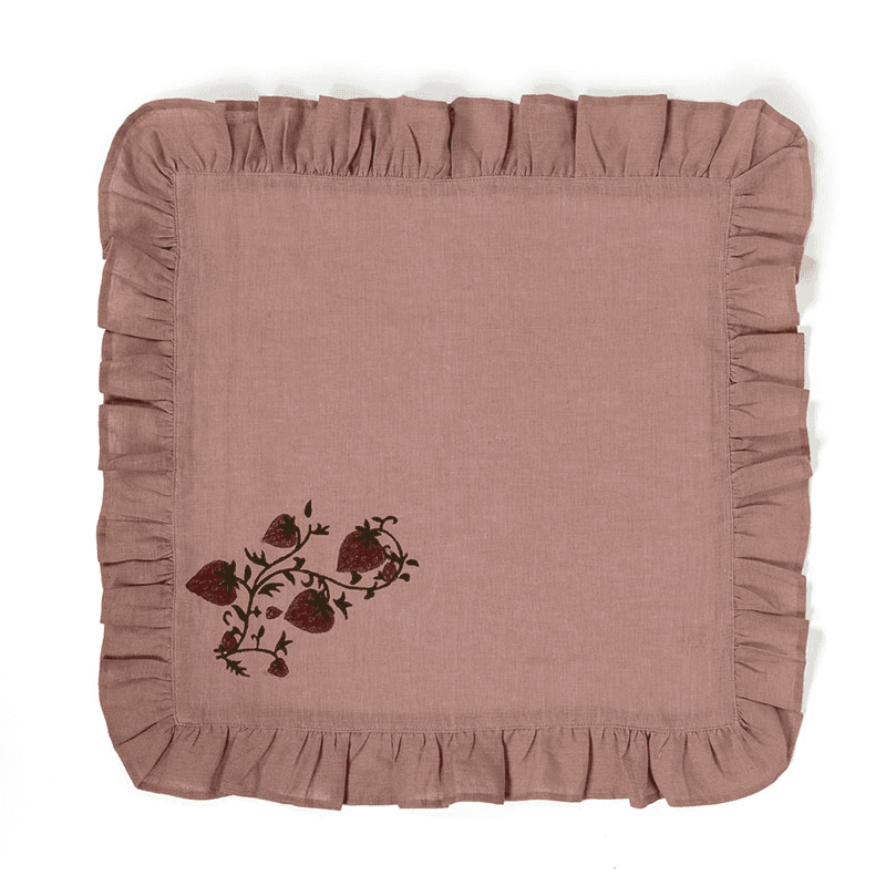 Fraises des Bois Set of 4 Napkins, 40 x 40cm, Pink