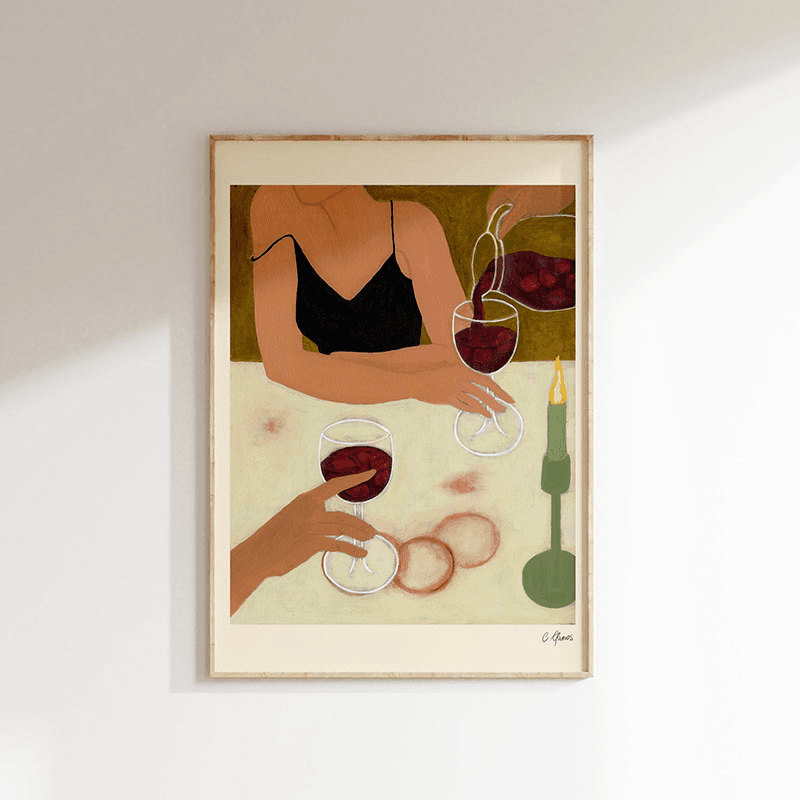 Carla Llanos Sangria Nights Print, 40 x 50cm, Multi