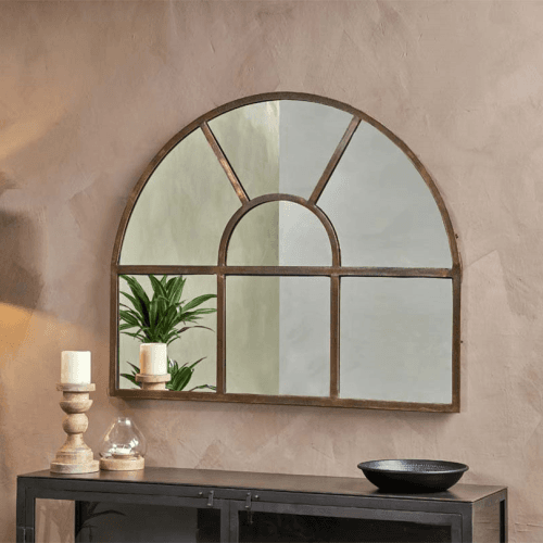 Image showing the Imoma Overmantle Arch Mirror, H100 x W80cm, Brass product.