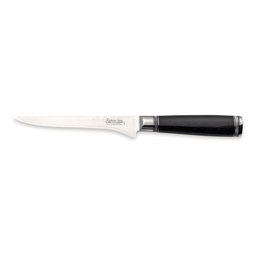 Image showing the Katana Saya Pakkawood Boning Knife, 15cm Damascus Blade product.