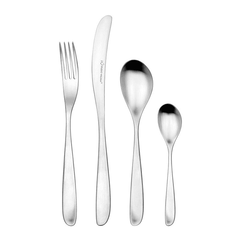 Olive 16 Piece Cutlery Set, Satin Finish