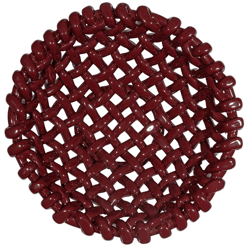 Juicy Basketweave Bowl, D39cm, Burgundy
