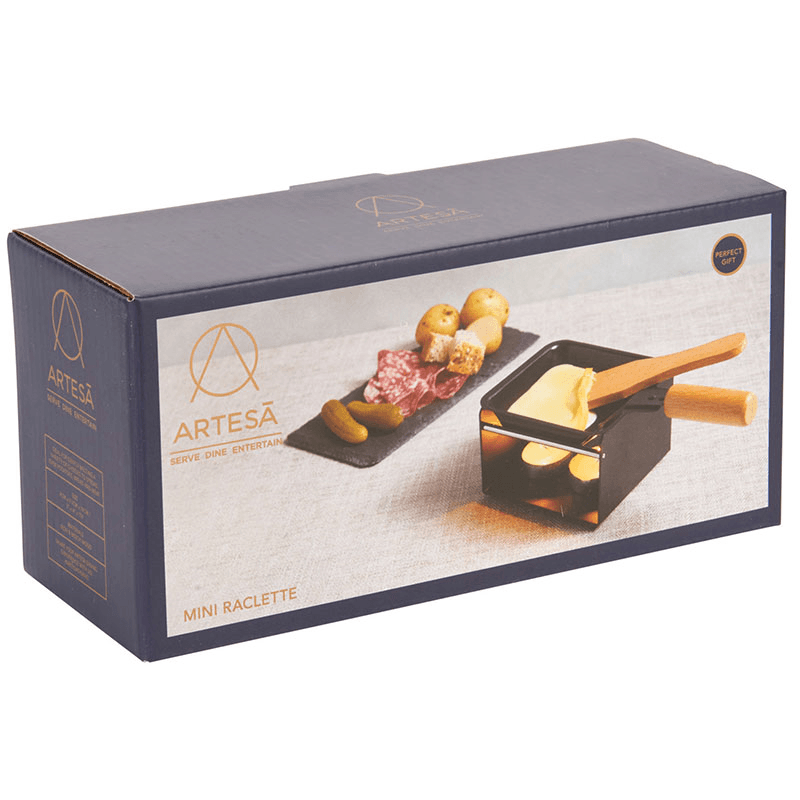 Individual serving raclette, 28 x 18 x 18cm, Black Wood
