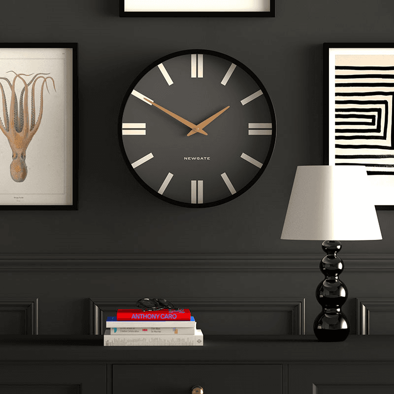 Plaza Wall Clock, D43cm, Black