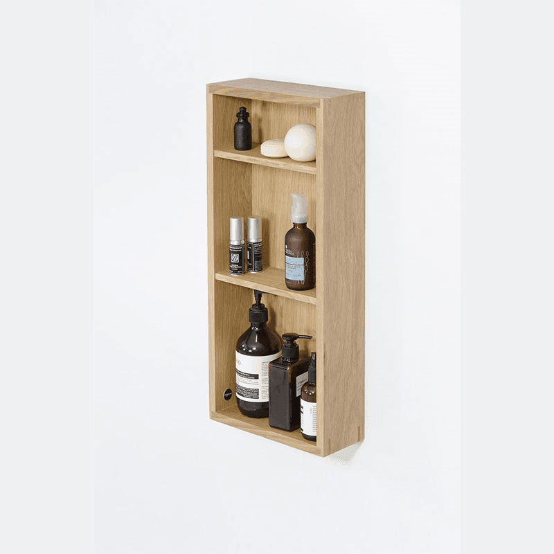 Slimline Box Shelf, H55 x W25cm, Oak