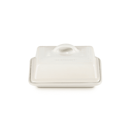 Image showing the Stoneware Butter dish, 17 x 13 x 9cm, Meringue product.