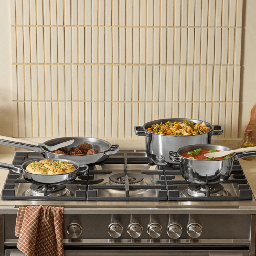 Image showing the Titanium Pro Cookware Set, Chrome product.