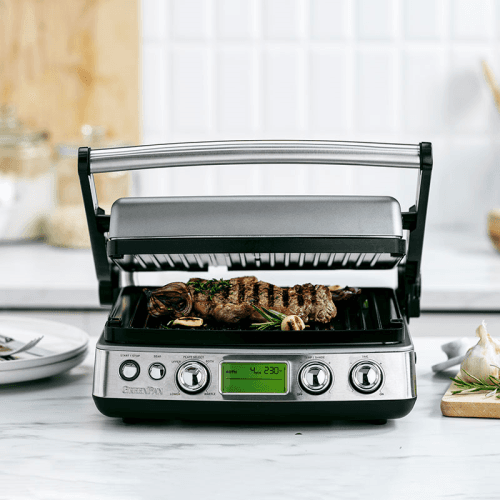 Image showing the Non-Stick 3-in-1 Contact Grill & Indoor BBQ, Stainless Steel product.