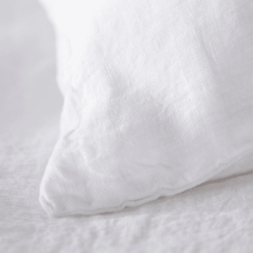 Image showing the Linen Duvet Cover, Superking, White product.