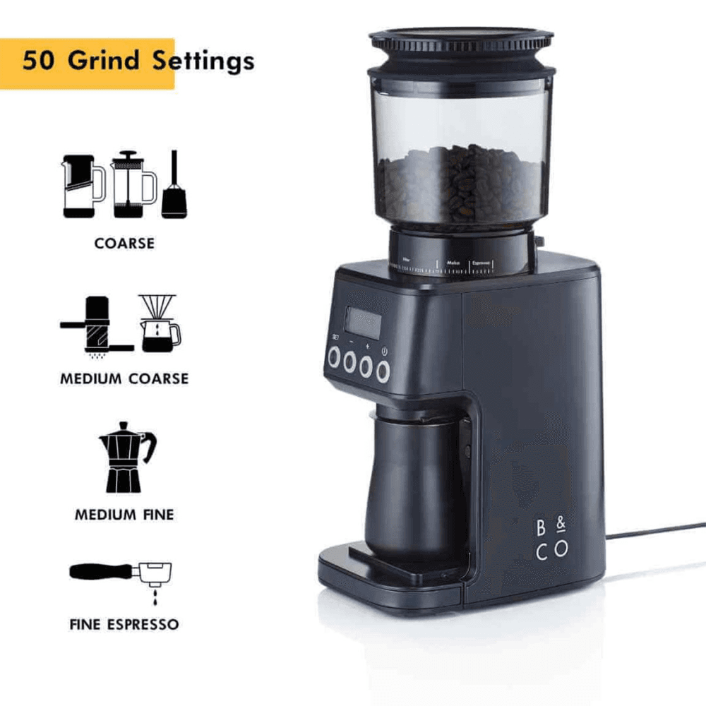 Barista Core Electric Coffee Grinder, Black