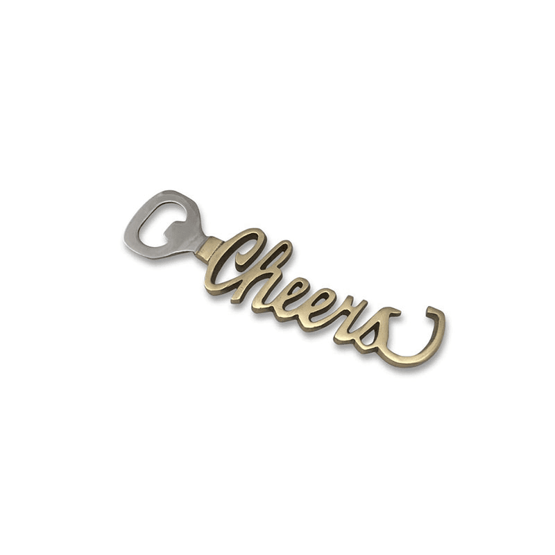 Cheers Bottle Opener, L17cm, Gold