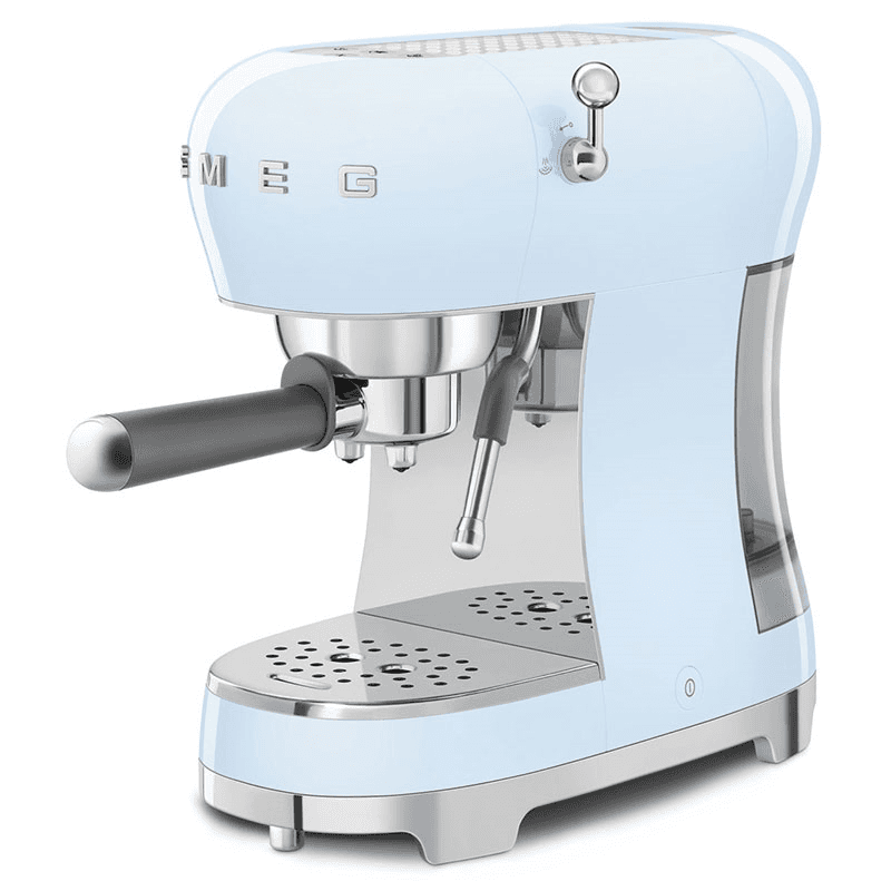 50's Style Espresso Coffee Machine, Pastel Blue