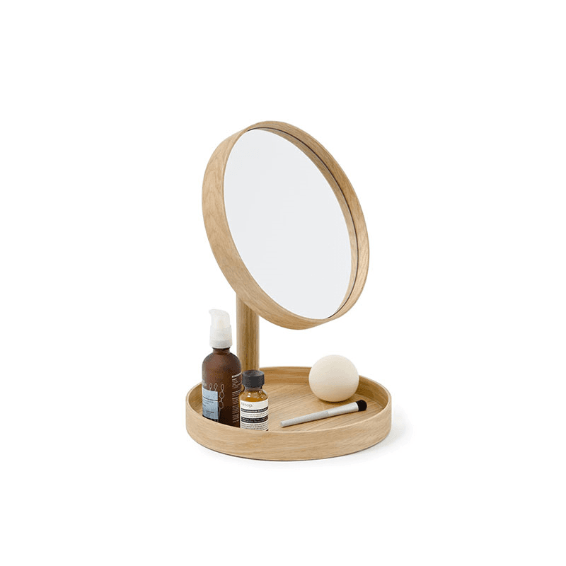 Look Magnify Mirror, H37 x D25cm, Oak