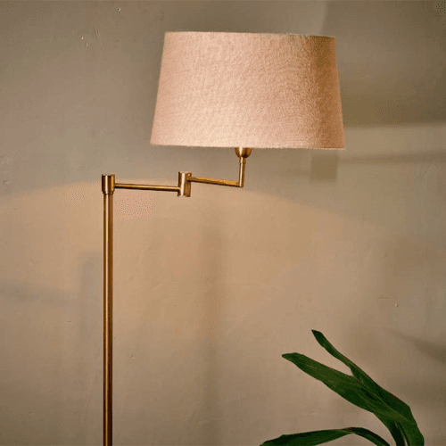 Image showing the Kara Floor Lamp, H142cm, Brass product.
