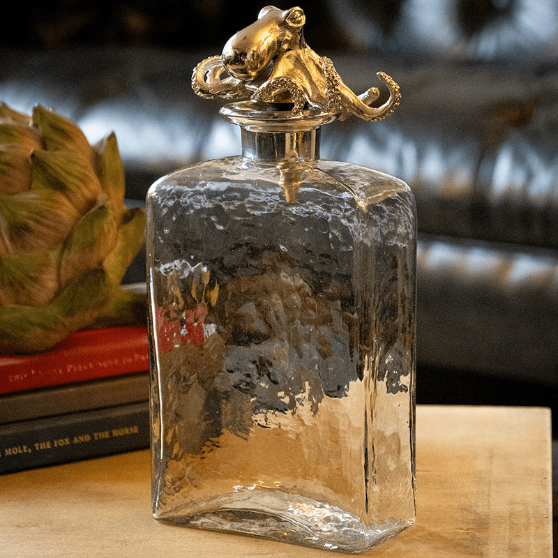 Octopus Decanter with Stopper, L12 x W6 x H20cm, Nickel