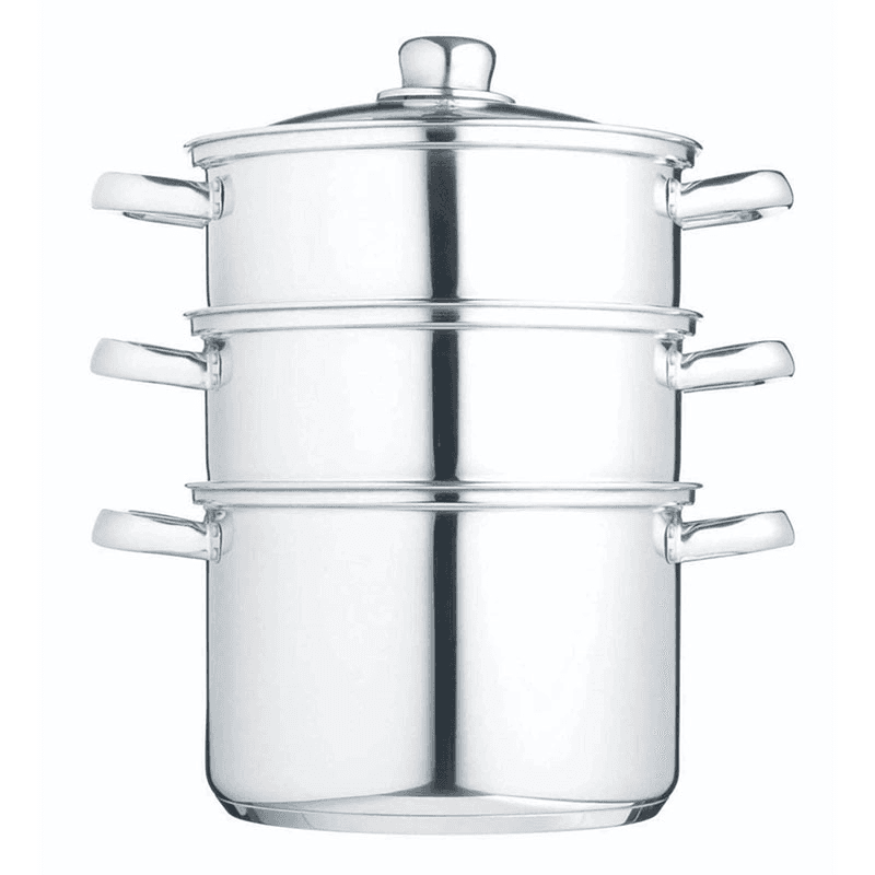 Steamer set 3 tier, 20cm, Stainless Steel