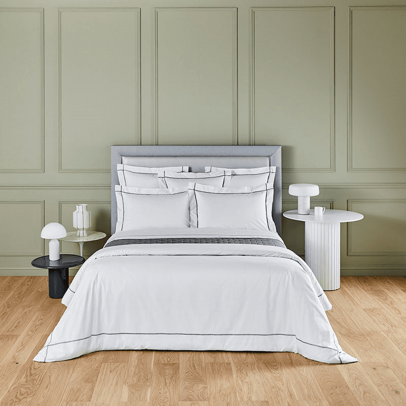 Athena - 500 Thread Count Cotton Percale Super king duvet cover, 260 x 220cm, Platine