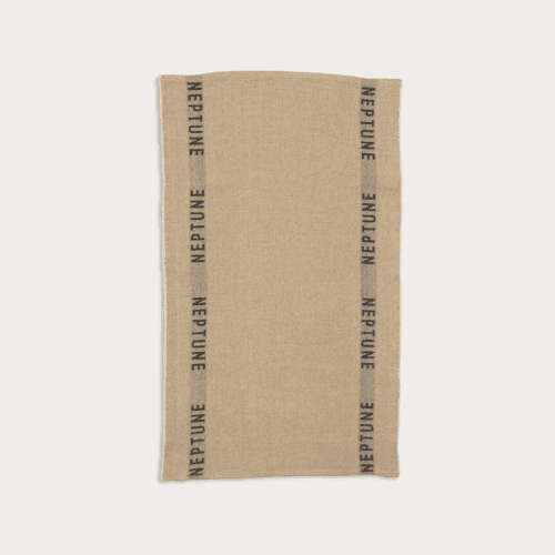 Image showing the Neptune Kitchen Towel, 75 x 45cm, Natural/Black product.