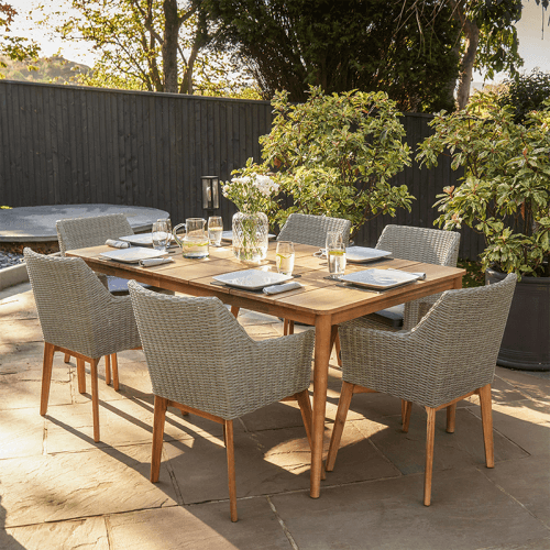 Image showing the Larissa Dining Set, Light Kubu Grey product.