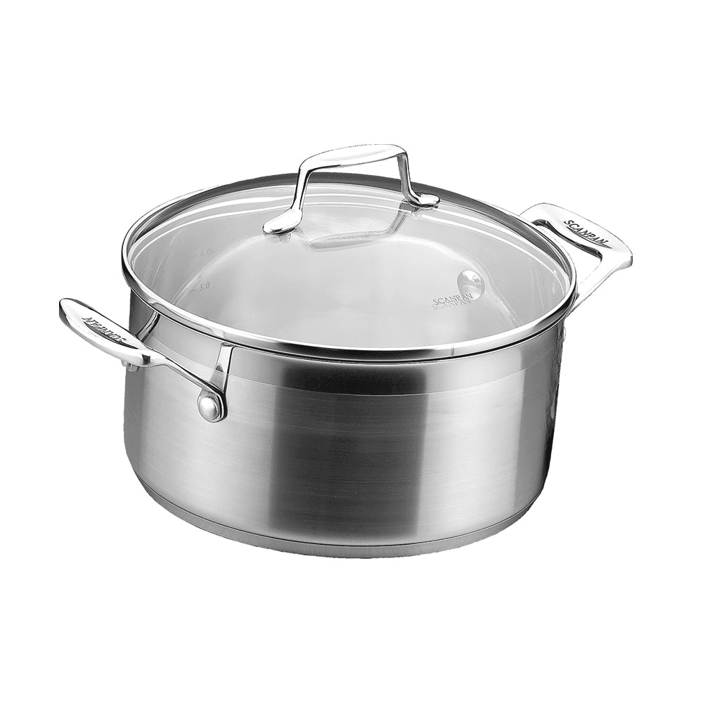 Impact Dutch oven with lid, 2.5 litre - D18cm, Stainless Steel And Glass