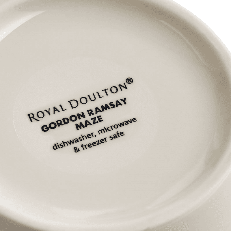 Gordon Ramsay Maze Denim Line Set of 4 Mugs, 400ml, White