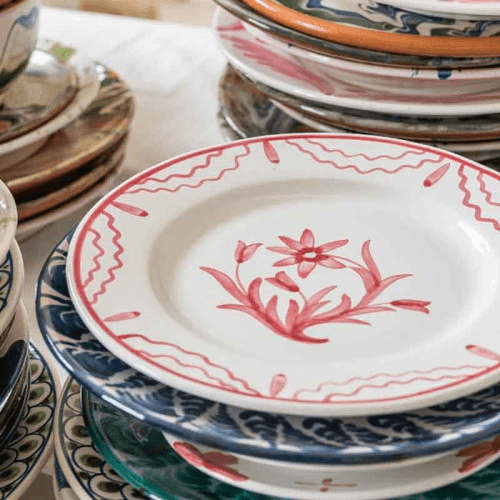 Image showing the Plate, Summer Flower, Pink, Medium, 23cm product.