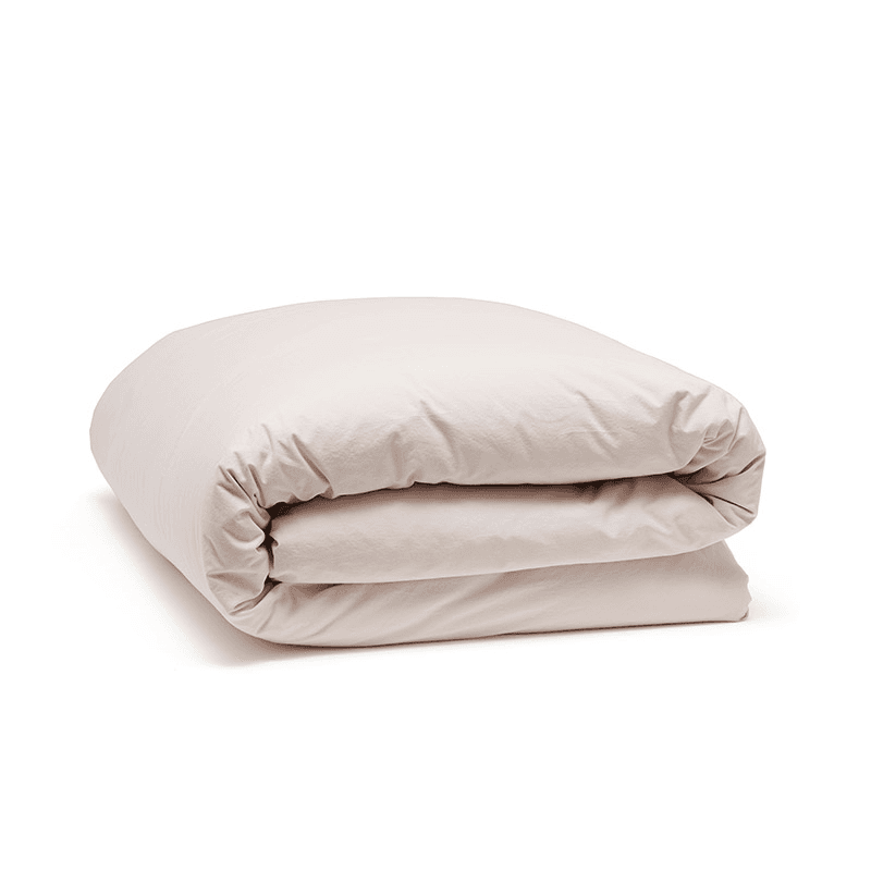 Relaxed Cotton Double Duvet Cover, Rose