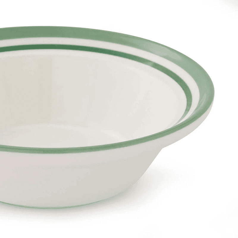 Potter's Stripe Set of 4 Oatmeal Bowls, D16.5cm, Green